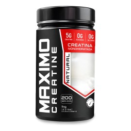 Creatina Monohidratada Maximo Protein 1kg 200 Porciones Natural