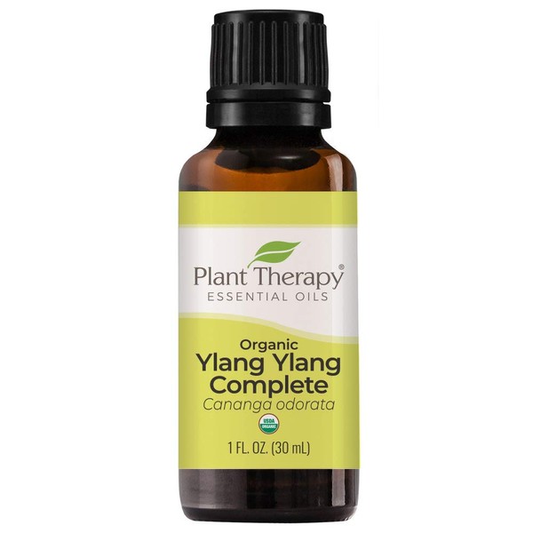Plant Therapy Ylang Ylang Complete Organic Essential Oil 100% Pure, USDA Certified Organic, Undiluted, Natural Aromatherapy, Therapeutic Grade 30 mL (1 oz)