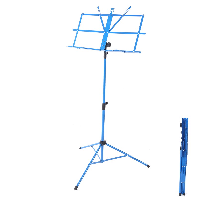 Small Music Stand Metal Portable Shelf Easy Assemble Lift Fold