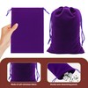 Mandala Crafts 6x9 Purple Velvet Drawstring Bags - 50 Large