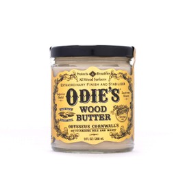 Odie's Wood Butter in a 9 Ounce Glass Jar for Finishing Top Coats and Added Layer of Surface Protection …