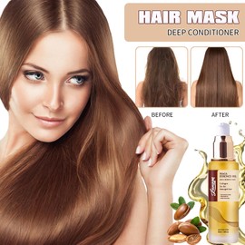 2 Stück Arganöl Conditioner, Keratin Conditioner, Moroccan Argan Oil Hair Serum, Marokkanisches Arganöl für Haar, Reparatur von Trockenem, Geschädigtem Haar, Wiederherstellung Des Natürlichen Glanzes