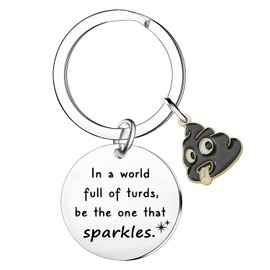 Tihnvk Funny Positive Poo Gifts Poo Keychain Emotional Support Poop Funny Gag Gifts For Friends Coworkers