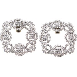 Douqu 2016 New Removal Square Rhinestone Shoe Clips for Fashion Metal Decorative Clip Accessories-1 Pair