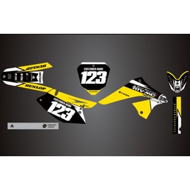 Attack Graphics Custom Fury Complete Bike Graphics Kit for Suzuki DR-Z 125L 2008