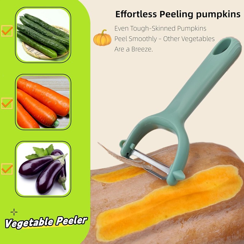 Trez Treamer 6-Piece Vegetable Peeler for Kitchen，Y Ceramic Peeler Potato