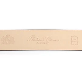 Anthoni Crown Women's Leather Belt, black