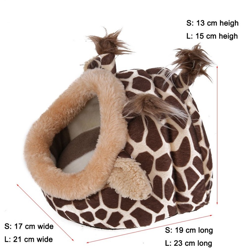 Winterworm Soft Plush Pet Cave Pet Bed with Removable Pad