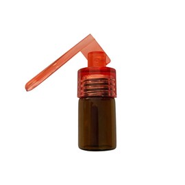 Dosierer Portionierer sniff Snuff Bottle Sniffer Spender Dispenser mit Löffel Neu M&M Smartek (Rot/Braun)