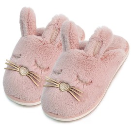 Caramella Bubble Bunny Slippers for Women Fuzzy Cute Animal Memory Foam House Rabbit Slippers Indoor Outdoor