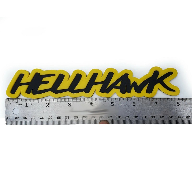 FMS Gear 1 HELLHAWK Emblem fits Door or Liftgate Jeep