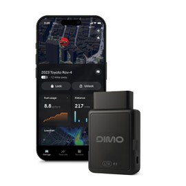 DIMO DIMO GPS Vehicle Tracker with Real-Time Location | OBD2 Wireless Scanner, AI-Powered Diagnostic Tool for Check Engine Light & 9000+ Error Codes | Track Driving Habits, Battery & Fuel Usage