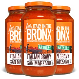 Little Italy Bronx Italian Gravy Sauce - Marinara Sauce, Pasta Sauce, Tomato Sauce, Low Carb Spaghetti Sauce, No Added Sugar - 24 Oz (3-Pack)