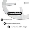 2 Pcs Gas Ring Reducers, Silver, Black