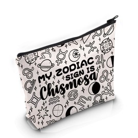 VAMSII Horoscope Lover Gift My Zodiac is Chismosa Makeup Bag Latina Cosmetic Bag Mexican Lady Gift (My Zodiac is Chismosa M)
