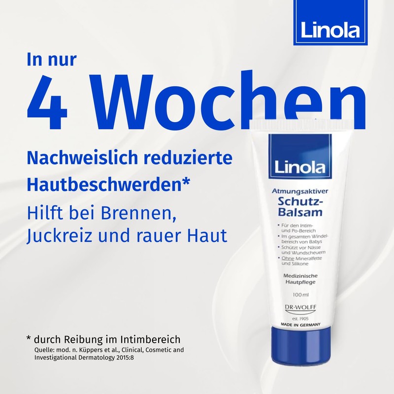 Linola Protective Balm 100 ml, Cream for Protection Against Chafing