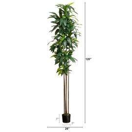 Nearly Natural 10ft. Artificial Dracaena Tree with Real Touch Leaves