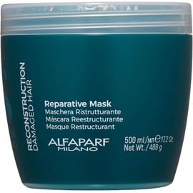 Alfaparf Milano - Máscara reparadora de reconstrucción Semi Di Lino para cabello dañado, sin sulfatos, segura para el cabello teñido, SLS, parabeno y parafina