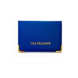 HITHIKA - New Leather Oyster Travel Card Bus Pass Holder Wallet Rail Card Cover CASE (Blue)