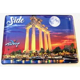 Side-Antalya, Turkey souvenir fridge magnet, travel keepsake 1