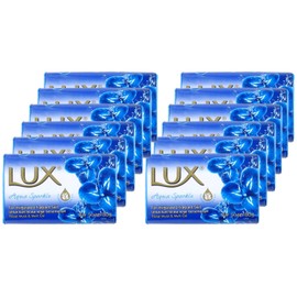 Lux Lux Aqua Sparkle Soap Bar with Floral Musk and Mint Oil, 80g x 12