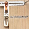 Woodworking Scriber Ruler Heavy Duty T-Shape Multi-Angle Scribing Tool Stainless
