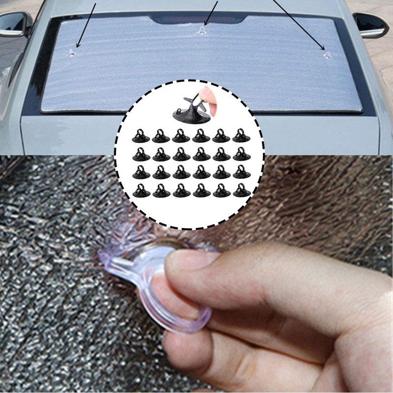 Pack of 60 Suction Cups, Suction Cups for Car, Plastic