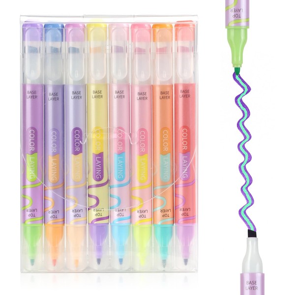 EooUooIP Overlay Aesthetic Bible Highlighters, Pack of 8 Pastel Highlighters,