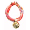 [Collar Treatment] Cat Collar, Cat Bell, Charm (4 Leaf Peach,