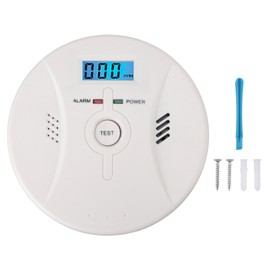 2 in 1 Smoke and CO Detector Sound Light Alarm High Sensitivity Low Power Consumption Smoke and CO Tester