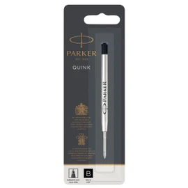 PARKER QUINKflow Ballpoint Pen Ink Refill, Fine Tip, Black, 1 Count
