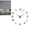 3D Number Large Wall Clock Silent Simple Fashionable Decorative Numeral