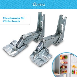 DL-pro Door Hinge Set for Bosch Siemens Neff Constructa 12004051 2-Piece Metal Hinge Top + Bottom for Fridge Freezer Combination