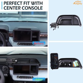 Aunginsy Center Console Dash Storage Tray Compatible with Ford Maverick 2022 2023 2024 Dashboard Multi-Functional Phone Holder Storage Box Organizer Tray Insert with Mobile Phone Mount Accessories
