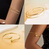 PEALICIOUS 2PCS Gold Arm Cuff for Women, Arm Cuff Gold