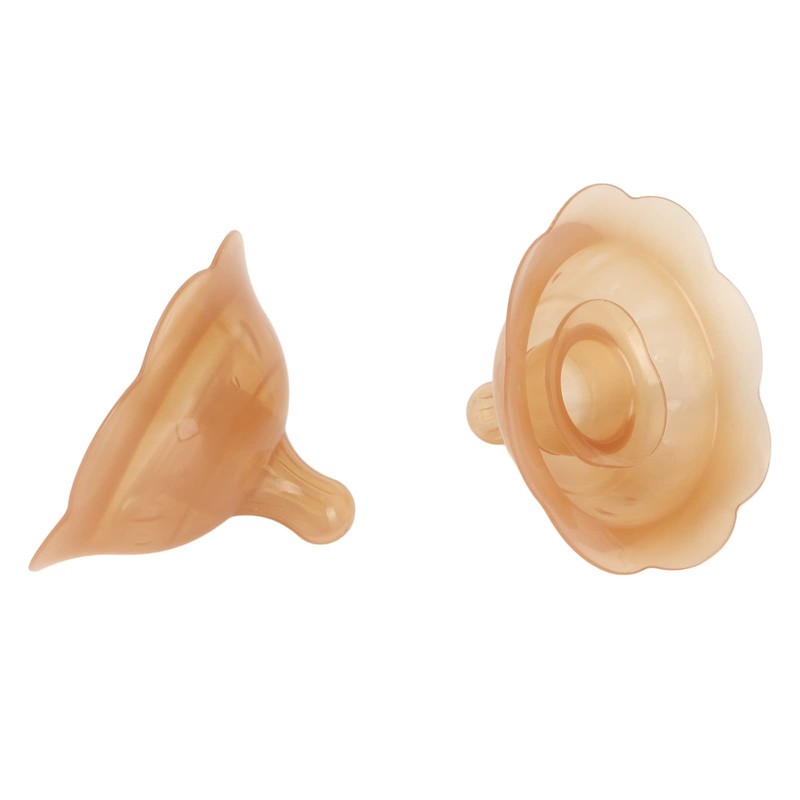 BRRNOO Breastfeeding Nipple - 2pcs Double Suction Cup Silicone Nipple