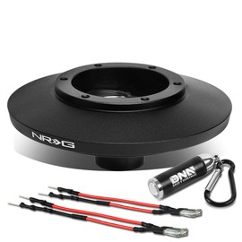 NRG Innovations SRK-MINH Steering Wheel Short Hub Adapter Kit + LED Keychain Flashlight, Black (NRG-SRK-MINH)