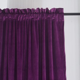 Roslynwood Purple Orchid Nursery Sunlight Velvet Curtains - Elegant Interior Decoration Large Window Blackout Velvet Drapes for Living Room, 52 x 96 Inches Long, Purple Orchid, 2 Pcs
