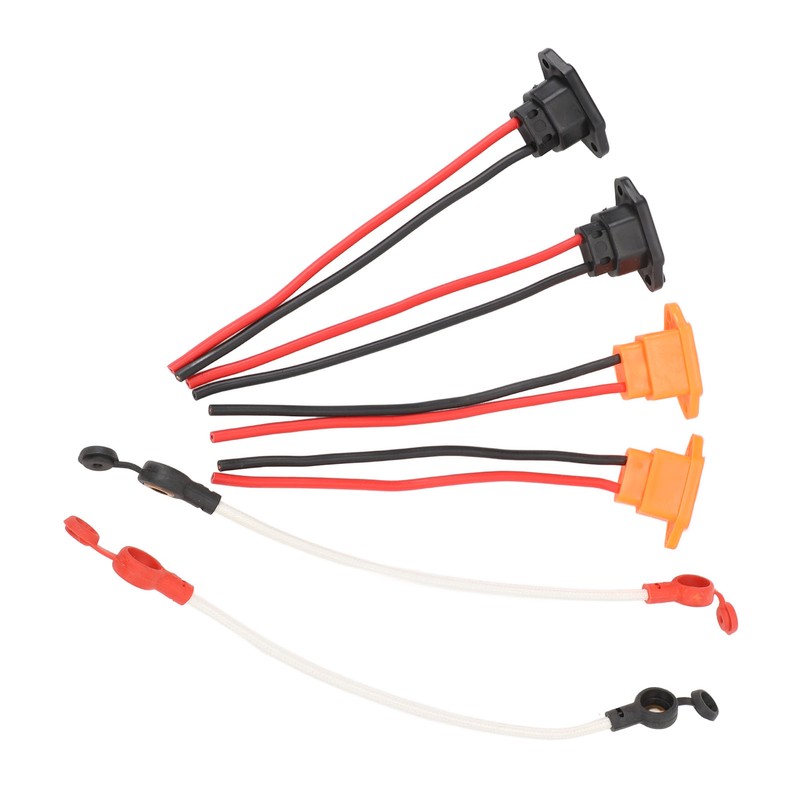 Electric Bike Charging Port Socket with Waterproof Cover Cable Connector