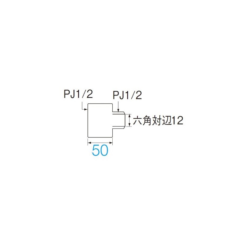 SANEI [Piping Repair] Polygonal Hole Zarbo (Thick) Nominal 13 Length