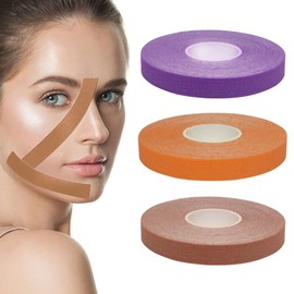 JAWUZ 3 Stück Face Lifting Tape,Tape Gesicht,Anti Wrinkle Patches,Lifting Tapes Gesicht Kinesiotapes Falten Tape Gesicht Straffung Sport Tape Für Straffung Der Haut,1,25 * 500 Cm