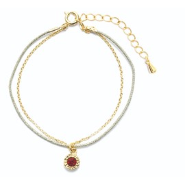 Takumi TAK-35-1 Stone Charm Breath II Red Wrist Circumference Approx. 5.5 - 7.5 inches (14 - 19 cm)