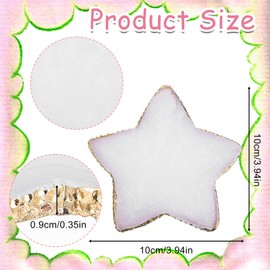 Tyqour Nail Art Palette Nail Polish Paint Mixing Palette White Stars Shape Makeup Plate Nails Gel Color Makeup Display Board Pallet
