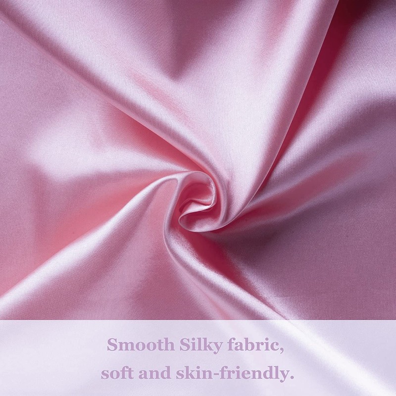 2 Pack Zippered Satin Pillowcaes Luxury and Silky Soft Travel