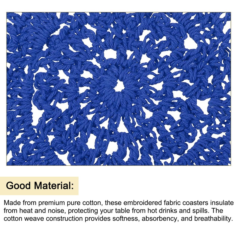 QUARKZMAN Crocheted Doilies 4 Pieces 4 Inches - Cotton Woven