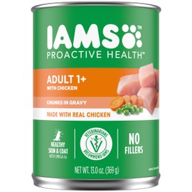 Iams Proactive Health Wet Dog Food, Chicken Chunks in Gravy, 13 oz., Pack of 12