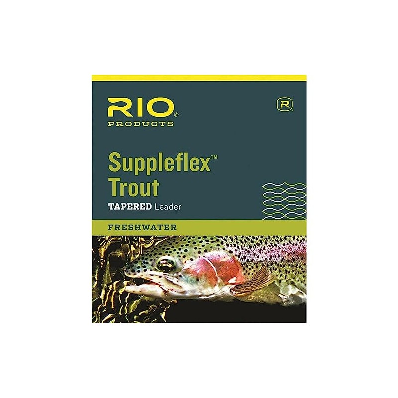 RIO Products Leaders Suppleflex Trout 9' 4X Leaders, Clear