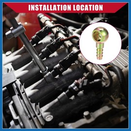 A ABSOPRO Banjo Bolt Hose Barb Fitting/Inner Brake Fuel Line Fitting Adapter for Car Motorcycle/Durable Metal 14mm ID 10mm OD / 4 Pcs Bronze Tone Item Replacement