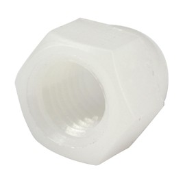 (50 Pieces) M8 White Nylon Acorn Cap Nuts Plastic Hex Nut Threaded Dome Nuts