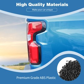 PDKLIN for Silverado Taillamps Stop Reverse Lights Cover Trim Bezel for Chevy Silverado 2019 up Black Exterior Accessories 2pcs